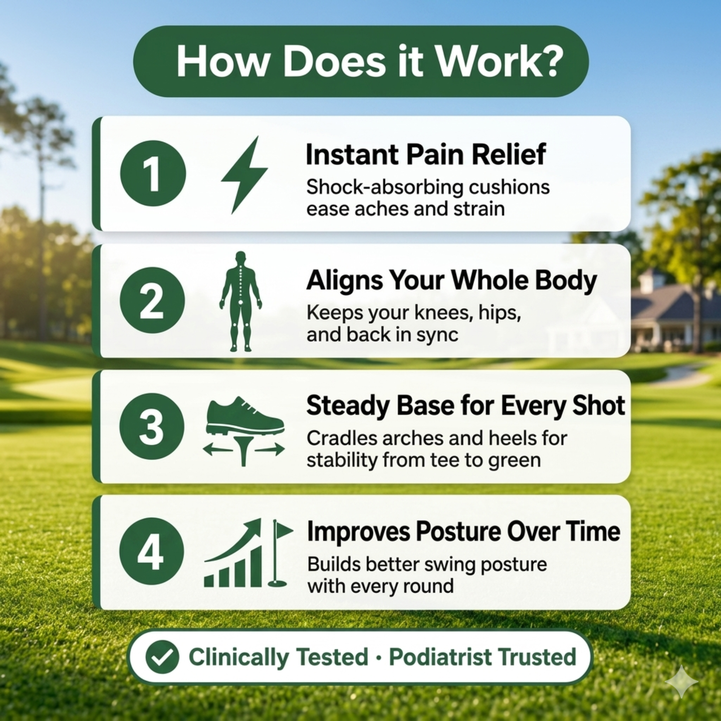 FairwayCore™ - Golf Insoles for Pain-Free 18 Holes