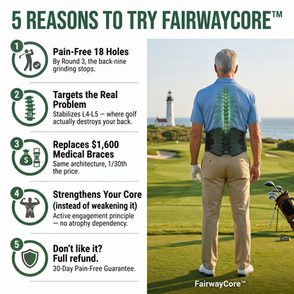 FairwayCore™ - Sport-Specific Lumbar Brace for Golfers 45+