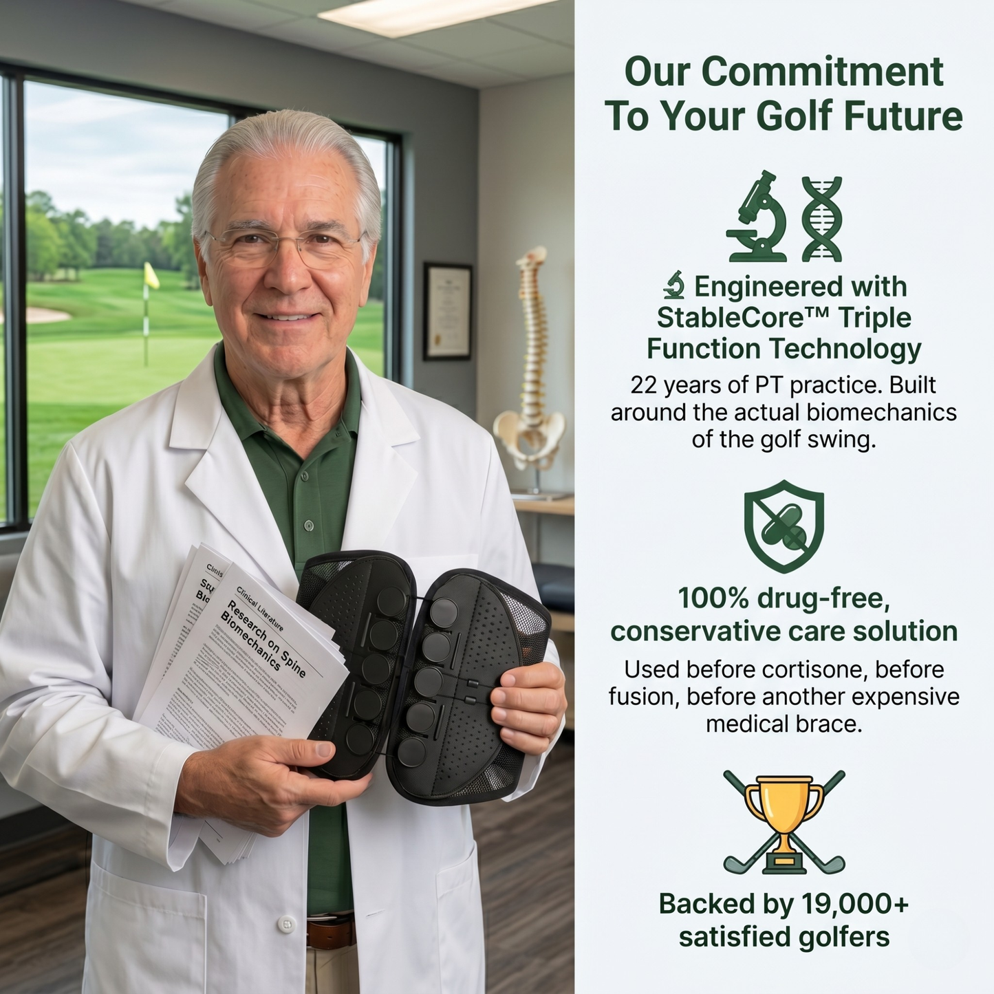 FairwayCore™ - Sport-Specific Lumbar Brace for Golfers 45+
