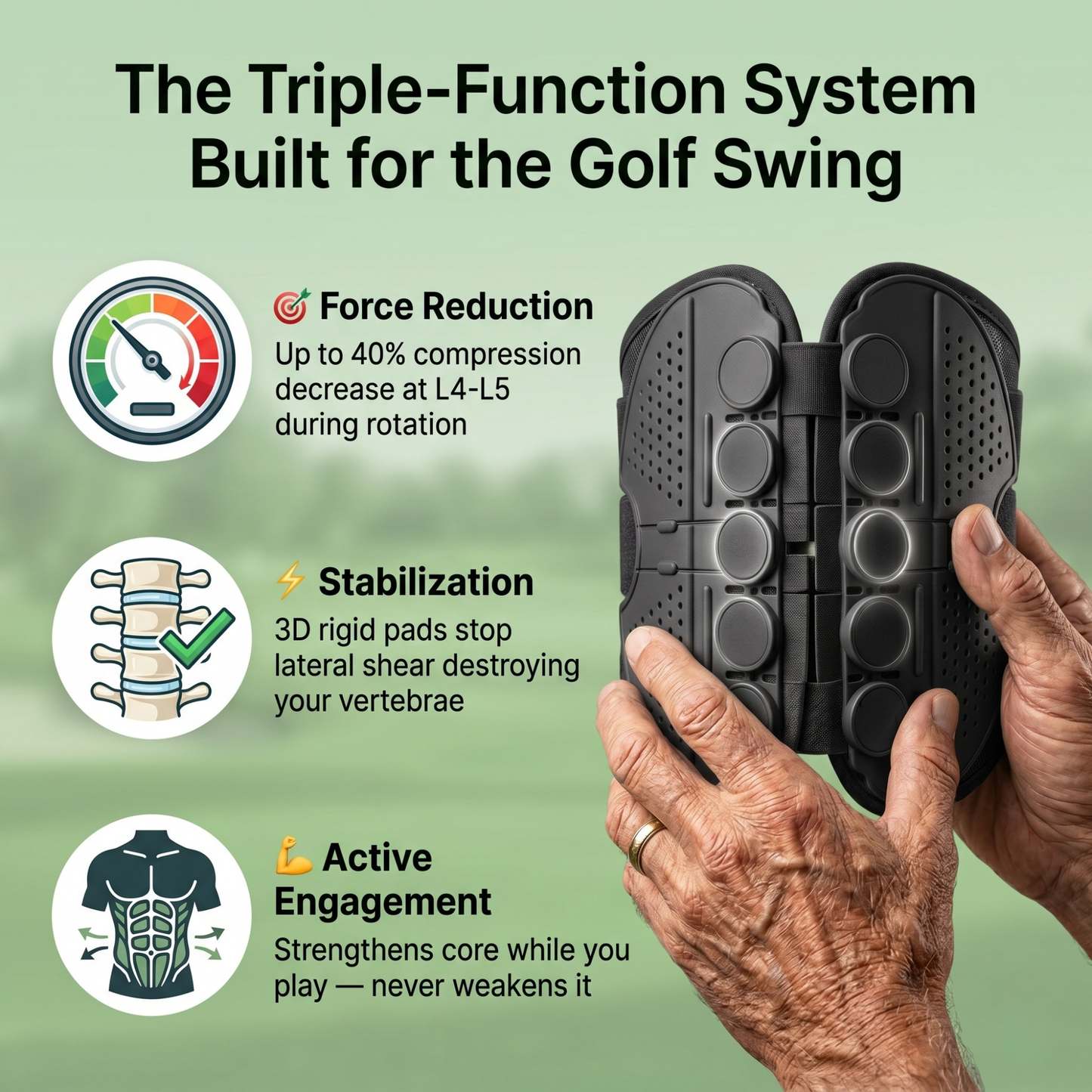 FairwayCore™ - Sport-Specific Lumbar Brace for Golfers 45+